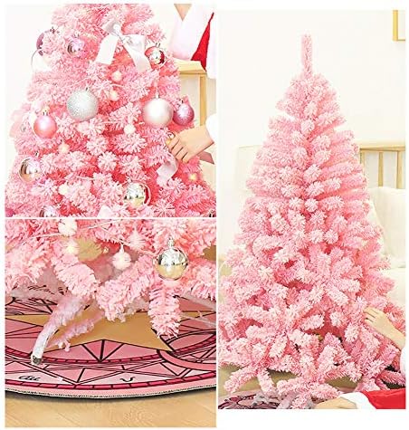 Dulplay ružičasti ukras Umjetno božićno drvce, premium smreke zglobne noge Automatski se širi za zabavu