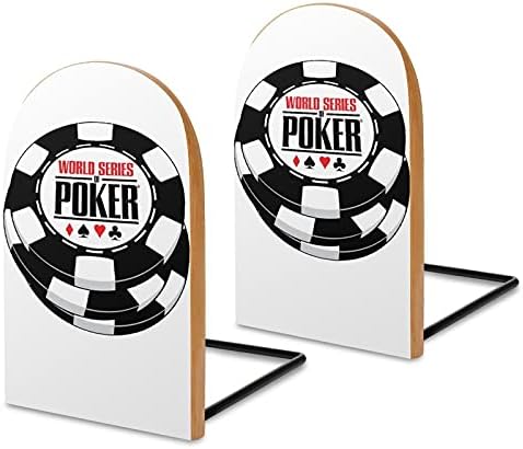 WSOP poker knjiga završava za police drvena Bookends držač za teške knjige šestar moderni dekorativni 1 par