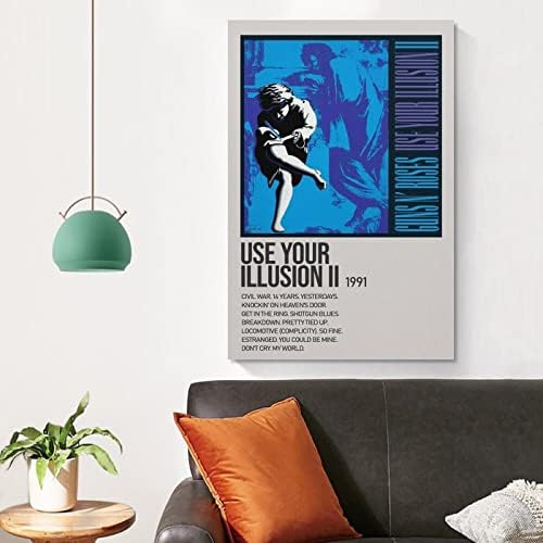 Use Your Illusion Ii 1991 Guns N ' Roses Canvas Poster dekoracija spavaće sobe pejzažna kancelarija Valentinovo