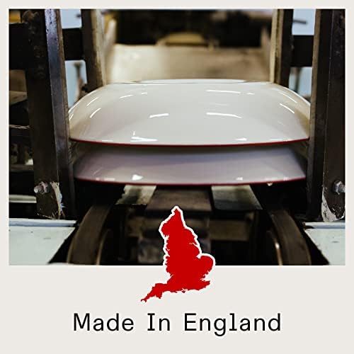 Napravljeno u posuđem - set od 4 - Bočne posude - bijeli sa crvenim obručem - Porculan Engleska
