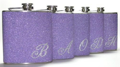 7 tikvica birate boje personalizovana svadbena mlada djeveruše Glitter Sparkly Bling 6 oz tikvica za kukove