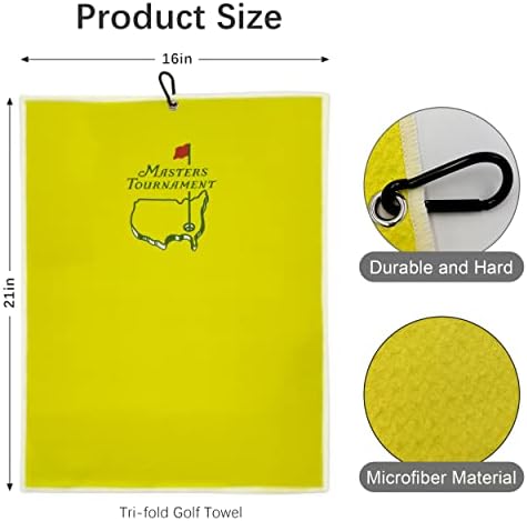 Tiroerv Masters Turnir Golf ručnik za golf torbe sa isječkom, set od 2 golf ručnika za golf ventilator, zabavan