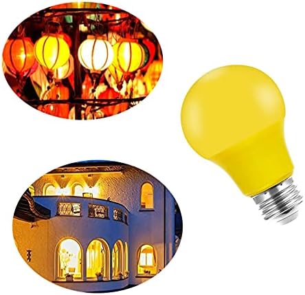 YDJoo 9w žuta LED sijalica A19/A60 oblik boja noćne sijalice 80W ekvivalentna žuta obojena svjetla