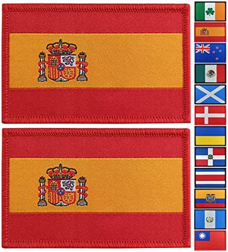 JBCD 2pcs Španija Zastava zastava španske zastave Taktička patch Patch zastite za patch zakrpa za patch Vojni
