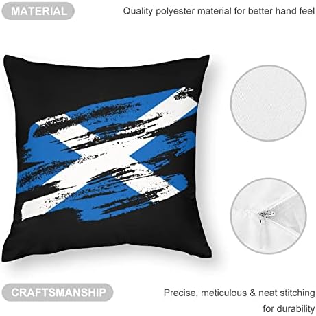 Vintage škotska zastava kvadratni jastuk za jastuk od poliestera zavlače navlake za bacanje navlaka za