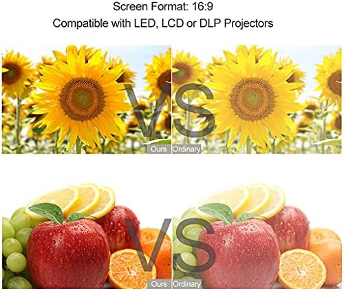 ZSEDP prijenosni ekran projektora 60/70/80/100120 inča 16: 9 bez okvirnog video projekcije sklopivi zid
