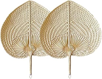 Ekdjkk bambuo ručno izrađeni navijački rattanski dekor, 2 kom ručni ventilatori za glavne vjenčanice