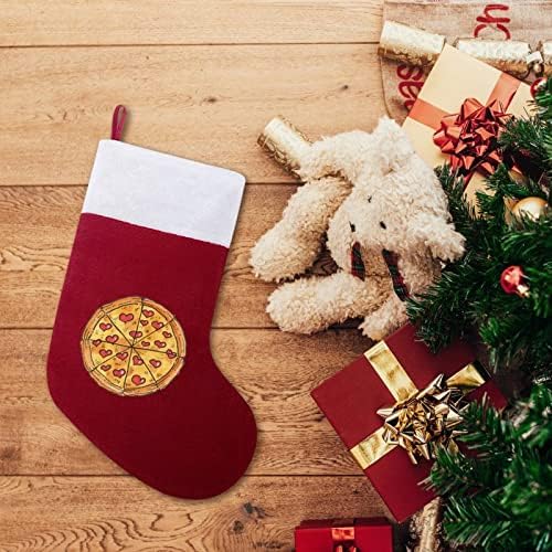 Pizza Ljubavna personalizirana božićna čarapa Početna stranica Xmas Tree Kamin Viseći ukrasi