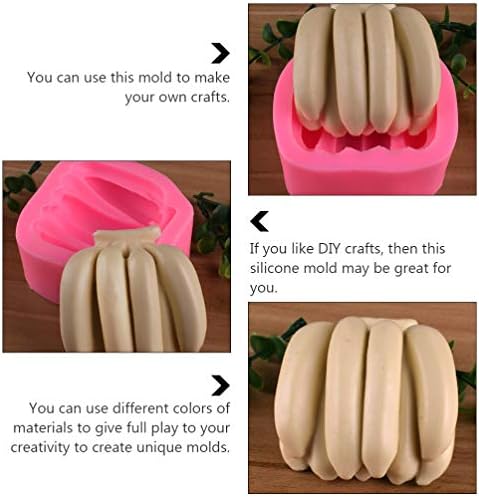 DoItool Cupcake Toppers Cupcake ukrašavanje silikonskog fondanta 3D Voće banana Candy Chocolate Sapun za svijeće