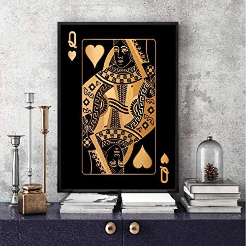 Ruizhi Art kralj Pikova dama Sažetak zlatne crne karte za igranje Creative Poker Club Bar Restoran