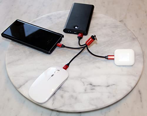 Ohmaura -Ulti kabl za punjenje, 3 u 1 USB kabl sa tipkom za ključeve, univerzalni prenosivi kabl za