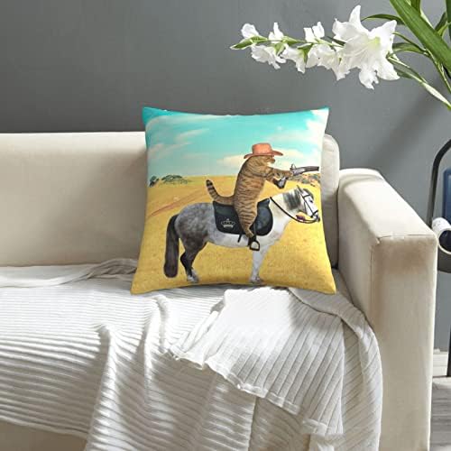 Varun bacaju jastuk navlake smiješne životinjske mačke jašući konjički jastučnicu za kućni dekor kauč na razvlačenje