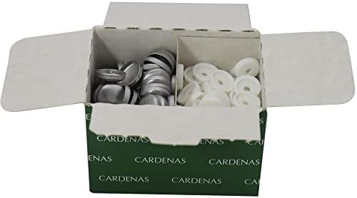Cardenas - Pakovanje 144 tipke za samopouzdanje aluminijum - DIY tkanina gumba - Dugmad za