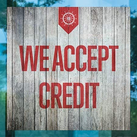 CGsignLab | Prihvatamo kredit -uutično drvo Prozor Cling | 12 x12