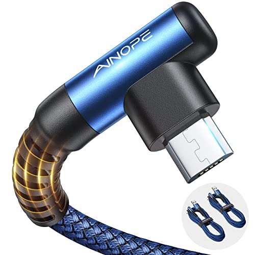 Ainope [2 paket] Micro USB kabl, kabl za punjenje kabl desnog kuta 6,6ft, visoki brzina manironičarni najlonski