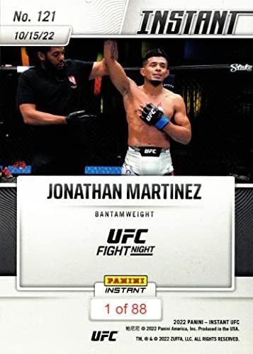 2022 Panini Instant UFC 121 Jonathan Martinez Rookie Card - samo 88 napravljeno!