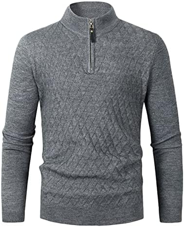 Muški pulover džemper modni tanki patentni zatvarač Up tortleneck pletiva na vrhu ružnih džempera