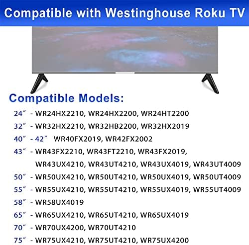 TV osnovni štand za Westinghouse Smart Roku TV, TV postolje za 24 32 40 42 43 50 55 58 65 70 75 inča