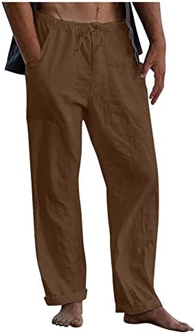 Dudubaby traper hlače Muške casual labave i udobne casual pantalone pamučne posteljine tiskane pantalone za crtanje