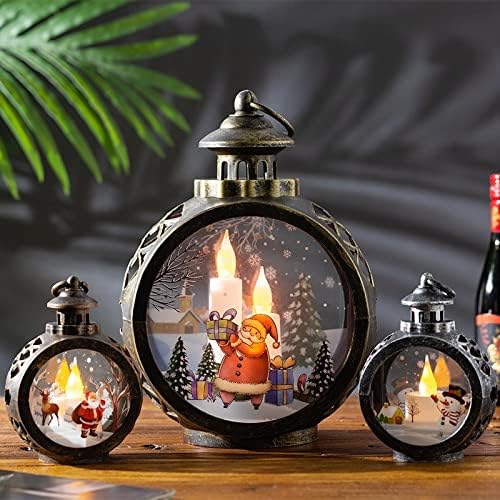 UXZDX CUJUX Božić Led svijeća svjetlo Ornament Santa Claus snjegović Lantern Desktop LED svjetlo