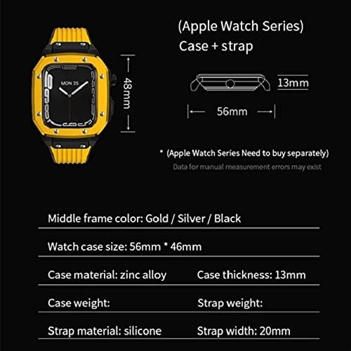FKIMKF za Apple Watch Band Series 5 42mm Legura za sat 45mm 44mm Metalni okvir Modifikacija Modilica