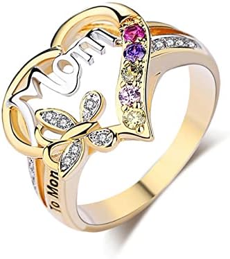 Modna slova u boji Dijamantni prstenovi Ljubav mama majke temperament Dijamantni prstenovi prstenovi