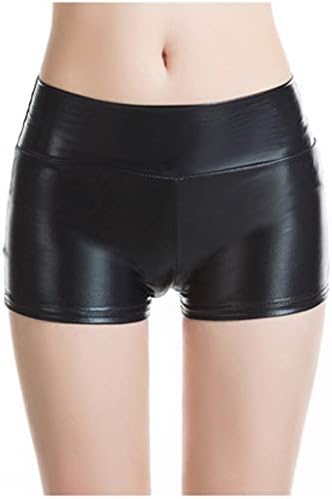 MGBD Womens Faux kožne kratke hlače Nightclub Disco PU kratke hlače Seksi mini vruće hlače Performans