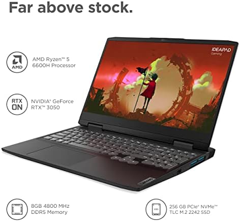 Lenovo IdeaPad Gaming 3 - - Essential Gaming Laptop računar - 15.6 FHD-120Hz - AMD R5 6600H - NVIDIA GeForce