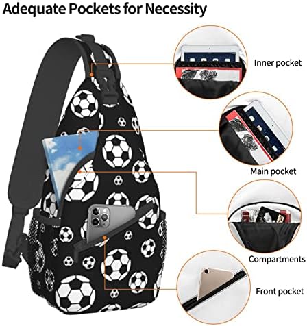 Torba za remen, fudbalska fudbalska lopta Crossbody Sling ruksak Travel torba za Pješačke grudi Daypack za torbice