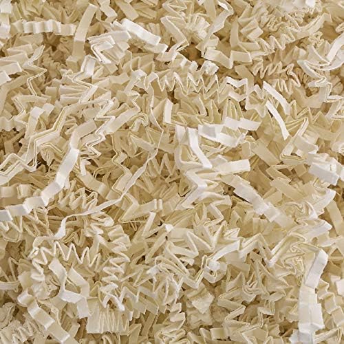 MagicWater Supply Crinkle cut Paper Shred Filler za pakovanje poklona & amp; punjenje korpe - Light Ivory