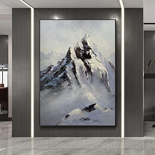 Slike ulja na platnu ručno oslikano-apstraktno zidno umjetničko ulje na platnu Nordic Snow Mountain