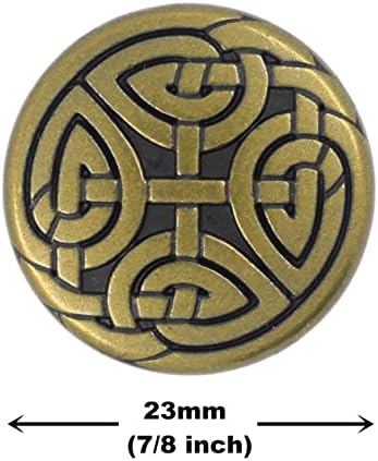 Bezelry 10 komada Celtic Eternal čvorov metalni gumbi za osovinu. 23mm