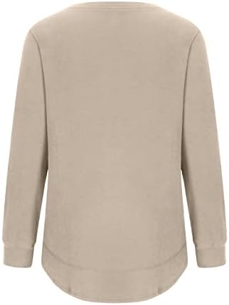 Košulje s dugim rukavima za ženske modne dukseve casual vrhovi ženske tanko fleke udobni pulover Tunic