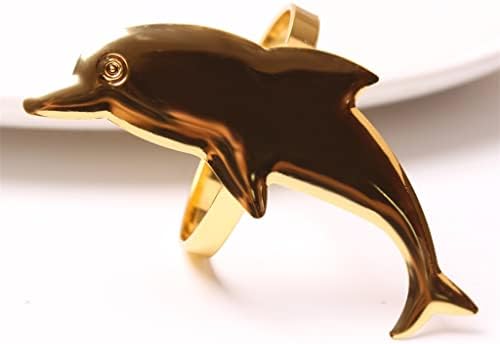 N / A 12pcs Metal Ploče salphinom prstena za ubrus neregularna kita salvena za kitove čvrste