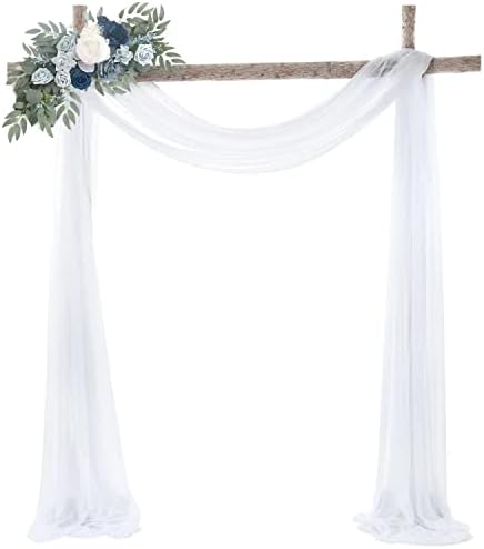 Hamsry 20ft bijele zavjese u pozadini zavjese za vjenčanje luk drapiranje tkanina ceremonija