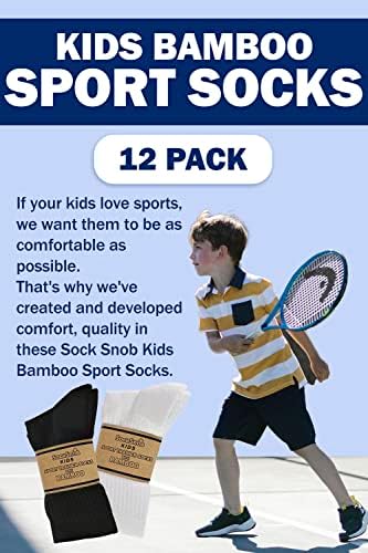12 pare Kids Bamboo Crew Athletic Čarape | Sock snob | Sportske čarape za trčanje