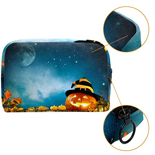 Leveis Halloween vještica bundeva na brodu Mala torbica za šminku za torbicu Travel Kozmetička torba prijenosna