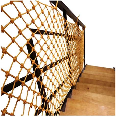 Multifunkcionalna mreža za užad žuta, sigurnosna mreža za djecu Vanjska balkonska dekoracija mreža za zaštitu