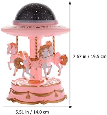 Toyvian lampica Muzički konji Promjena luksuzne svjetlosne šik djevojke, promjena s projekcijom Dječji dekor