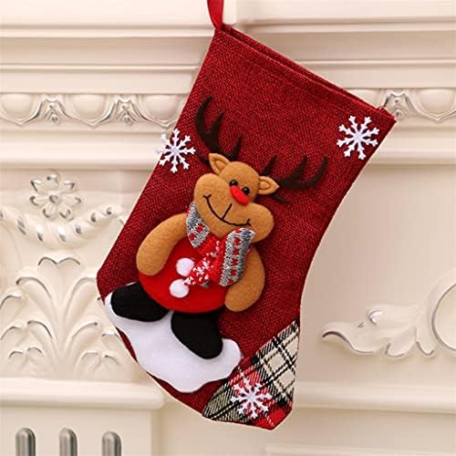WODMB božićno stablo visi čarape festival bombonske torbe lijepe čarape poklon torba za djecu