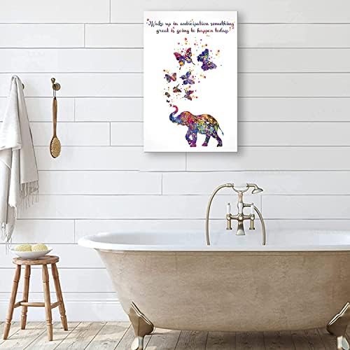 Inspirativna platna zidna Umjetnost šareni leptir Slon slike Dječiji crtani film personalizirani