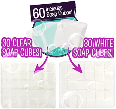 B Me DIY sapuna za punjenje sapuna - 60 kockica sapuna za super sapun Studio Kit- 30 Clear i 30 Bijelih