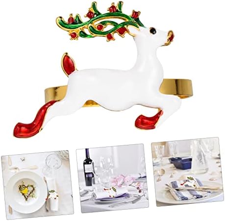Homoyoyo 2pcs božićne salvete prstenove životinjski dekor vjenčani ukrasi vintage prstenovi legura ubrus