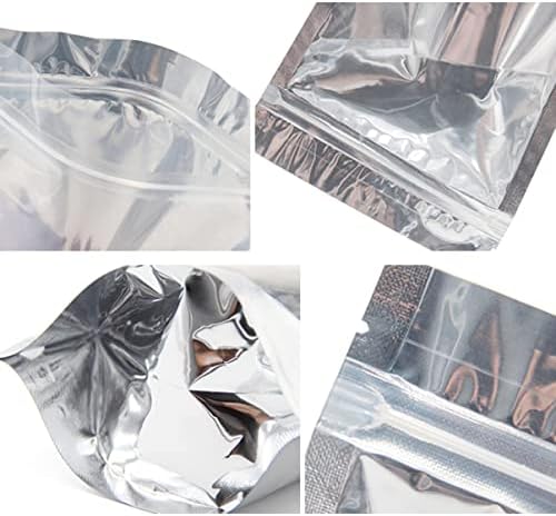 BESTonZON Candy Sealable torbe 100pcsbags Aluminij Storage za višekratnu upotrebu Zip Clear