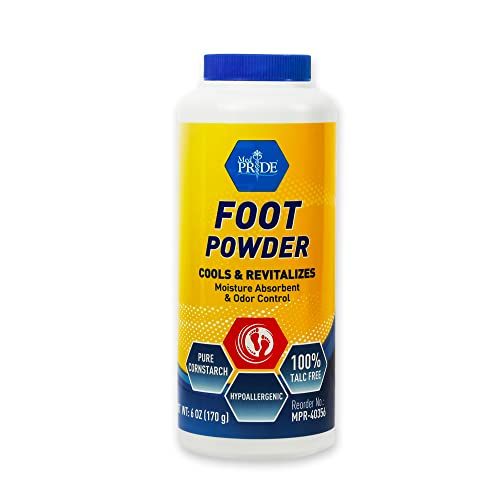 MED PRIDE Premium prah za stopala za kontrolu vlage - hipoalergeni, prah za hlađenje stopala bez talka