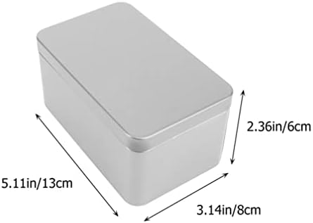 Cabilock 2kom pravougaone limenke sa poklopcima sa poklopcima praznični metalni poklon limenke