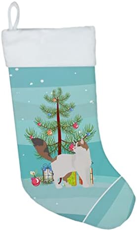 Caroline's bysures CK4733CS turski kombi Van Cat sretan božićni božićni čarapa, kamin Viseće čarape Božićna