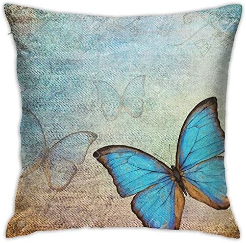 ESDF, vintage plava leptir retro marka cvjetna jastučna futrola za cvrkuti jastuk kauč na kauč