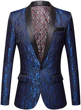 Muška luksuzna cvjetna tuxedo jakna paisley jacquard shawl rever haljina sa vezenim vjenčanim bludnicom