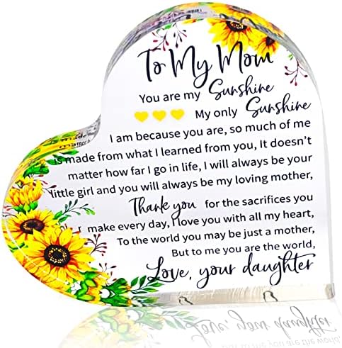 Majčin dan pokloni za mamu od kćeri sina Mama pokloni akrilni znak srca Za Mamu rođendanski pokloni
